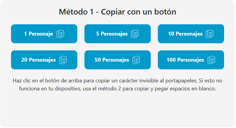 IMétodo 1 – Copiar con un botón